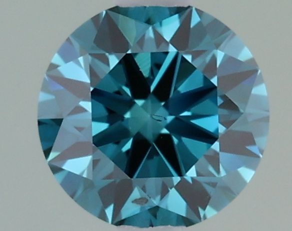 0.7 CT Fancy Intense Slightly Greenish Blue ROUND