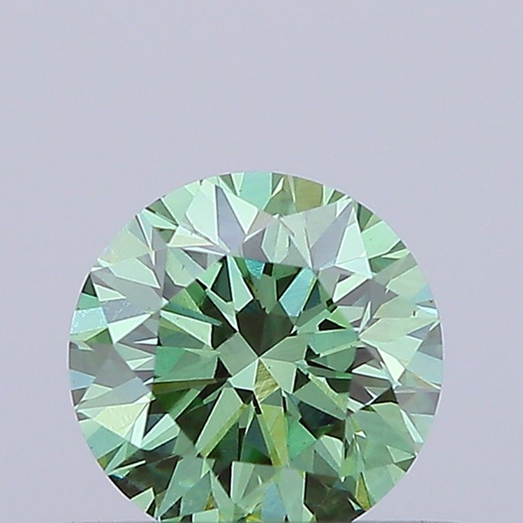 0.52 CT Fancy Vivid Green ROUND