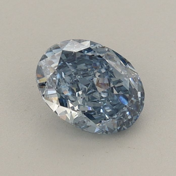 0.66 CT Fancy Vivid Blue OVAL