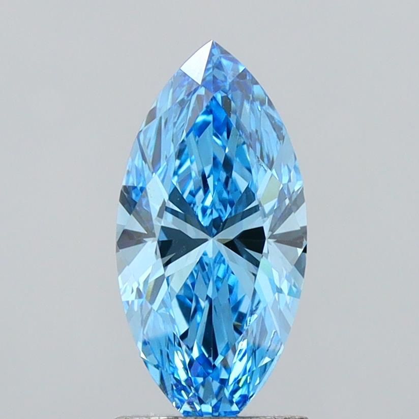 1.51 CT Fancy Vivid Blue MARQUISE