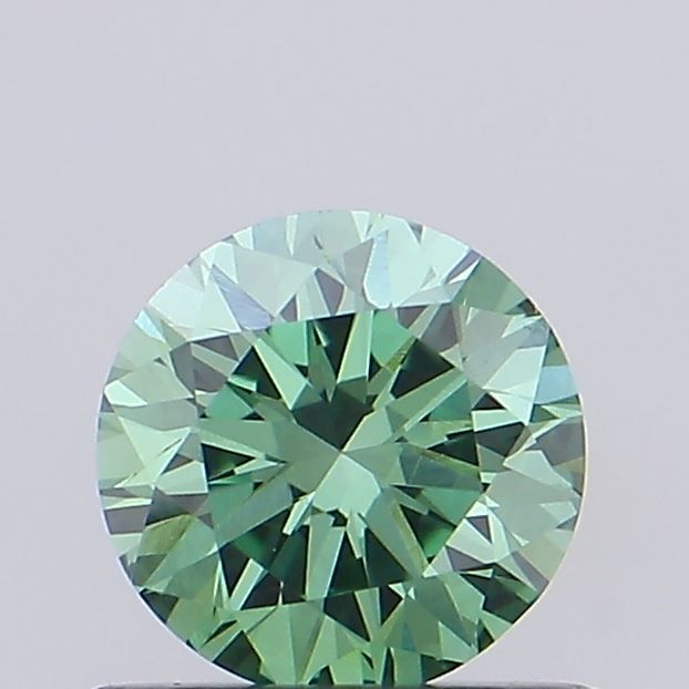 0.58 CT Fancy Vivid Green ROUND