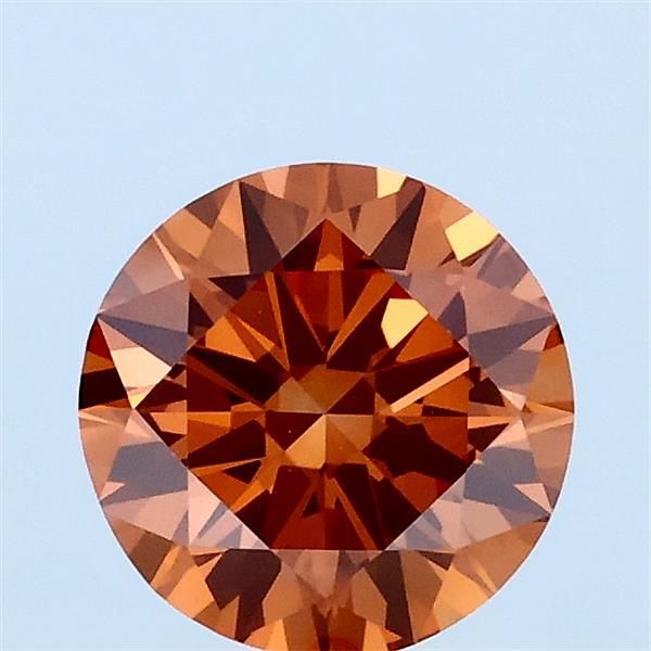 1.0 CT Fancy Orangey Brown ROUND