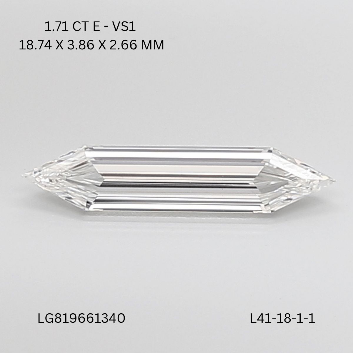 1.71 ct lab-grown Hexagonal Diamond