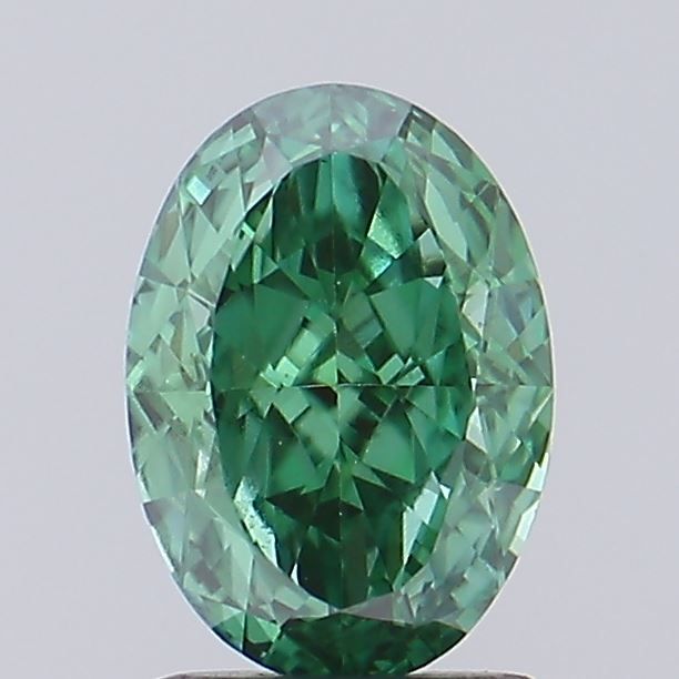 1.08 CT Fancy Vivid Green OVAL