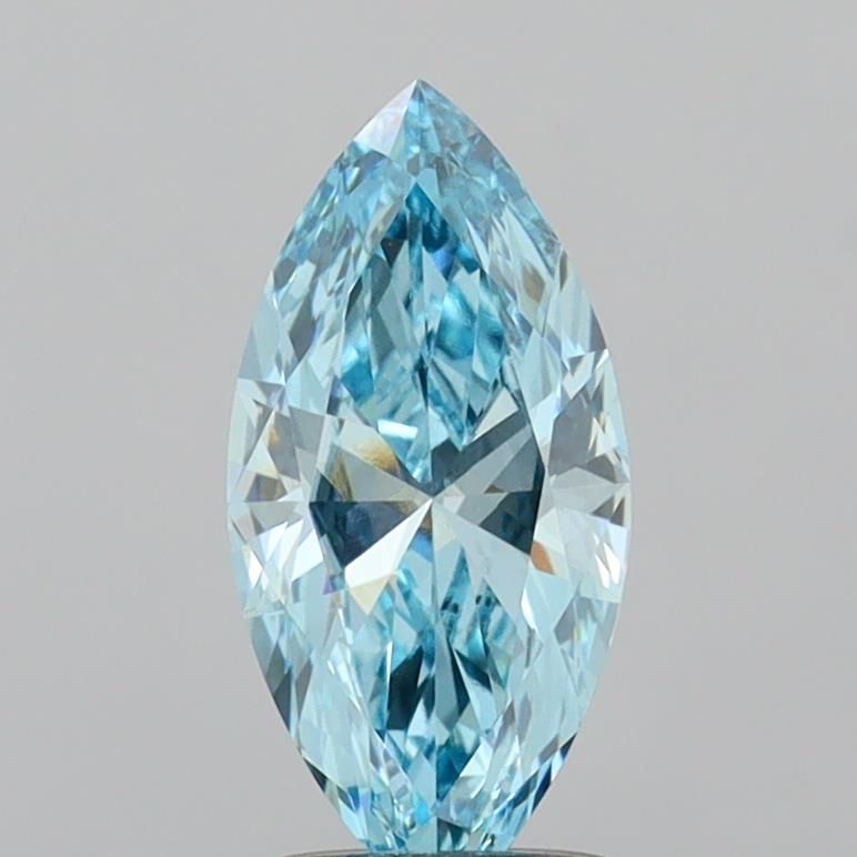 1.37 CT Fancy Vivid Blue MARQUISE