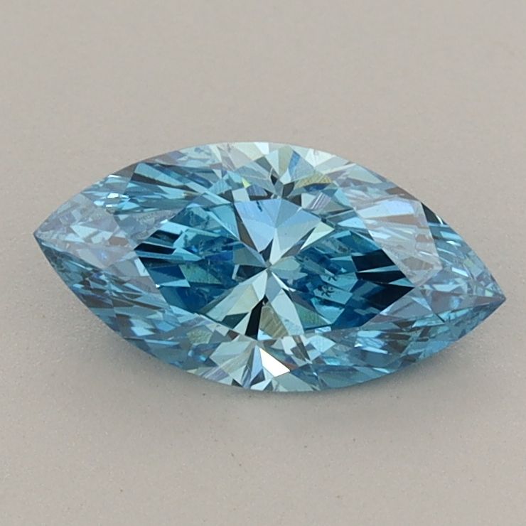 0.75 CT Fancy Vivid Blue MARQUISE