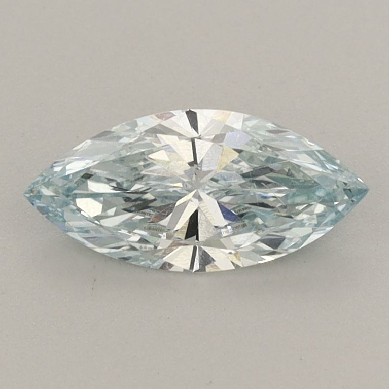 0.62 CT Fancy Intense Greenish Blue MARQUISE