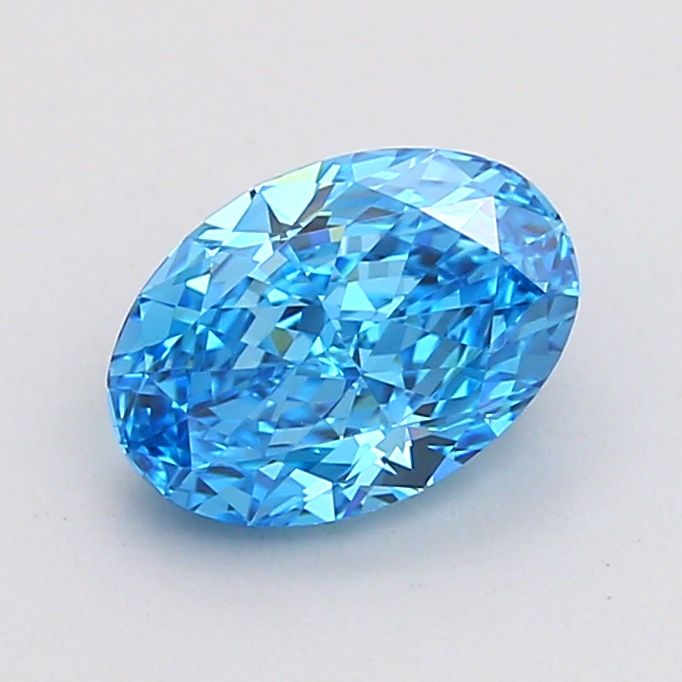 1.27 CT Fancy Vivid Blue OVAL