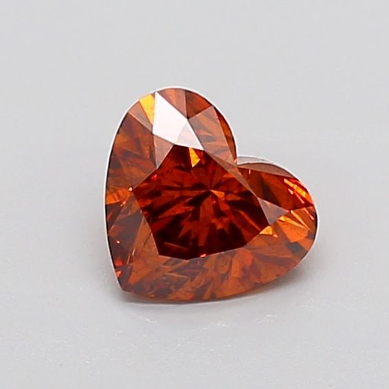 1.0 CT Fancy Deep Orange HEART