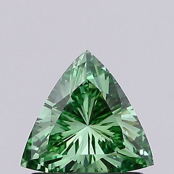 0.55 CT Fancy Vivid Green TRIANGULAR