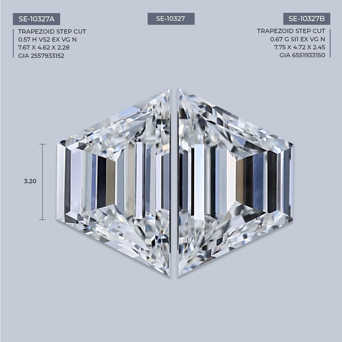 0.57 ct Trapezoid Diamond
