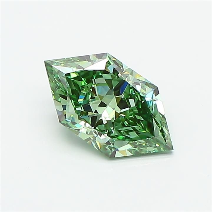 1.04 CT Fancy Vivid Green HEXAGONAL