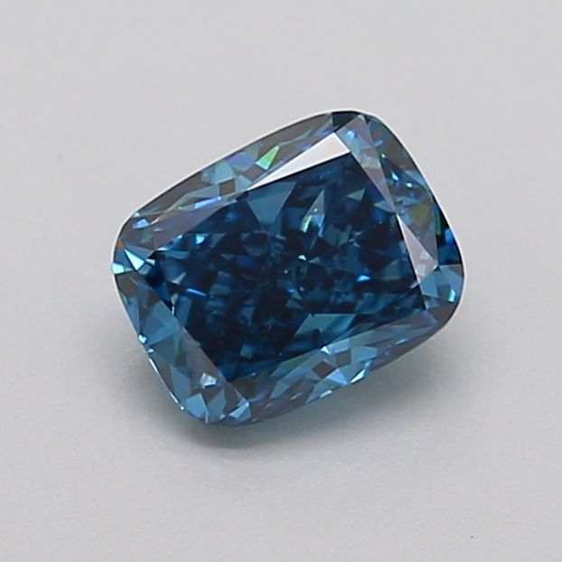 0.86 CT Fancy Vivid Blue CUSHION MODIFIED