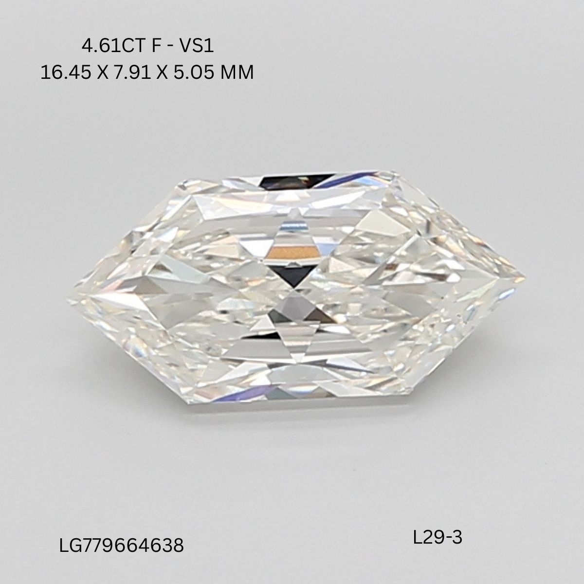 4.61 ct lab-grown Hexagonal Diamond