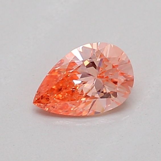 0.2 CT Fancy Vivid Orangey Pink PEAR