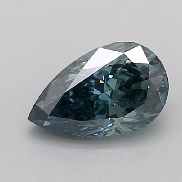 0.89 CT Fancy Vivid Green Blue PEAR