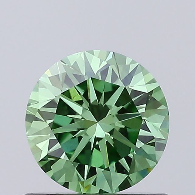 0.8 CT Fancy Vivid Green ROUND