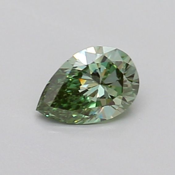 0.32 CT Fancy Vivid Green PEAR