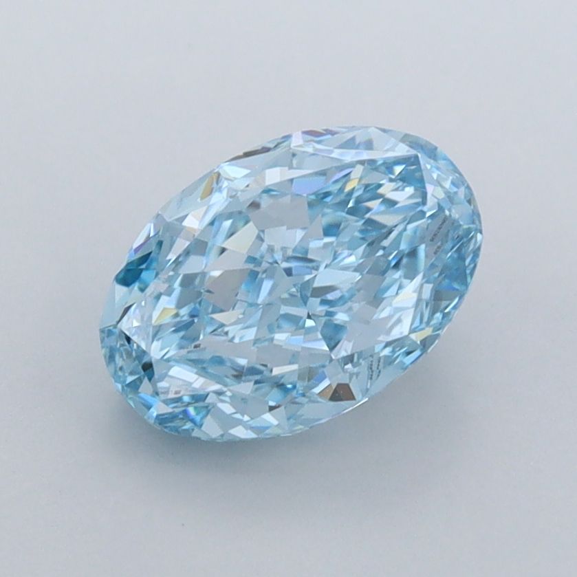 1.47 CT Fancy Vivid Blue OVAL