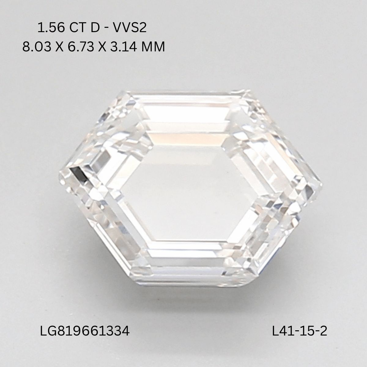 1.56 ct lab-grown Hexagonal Diamond