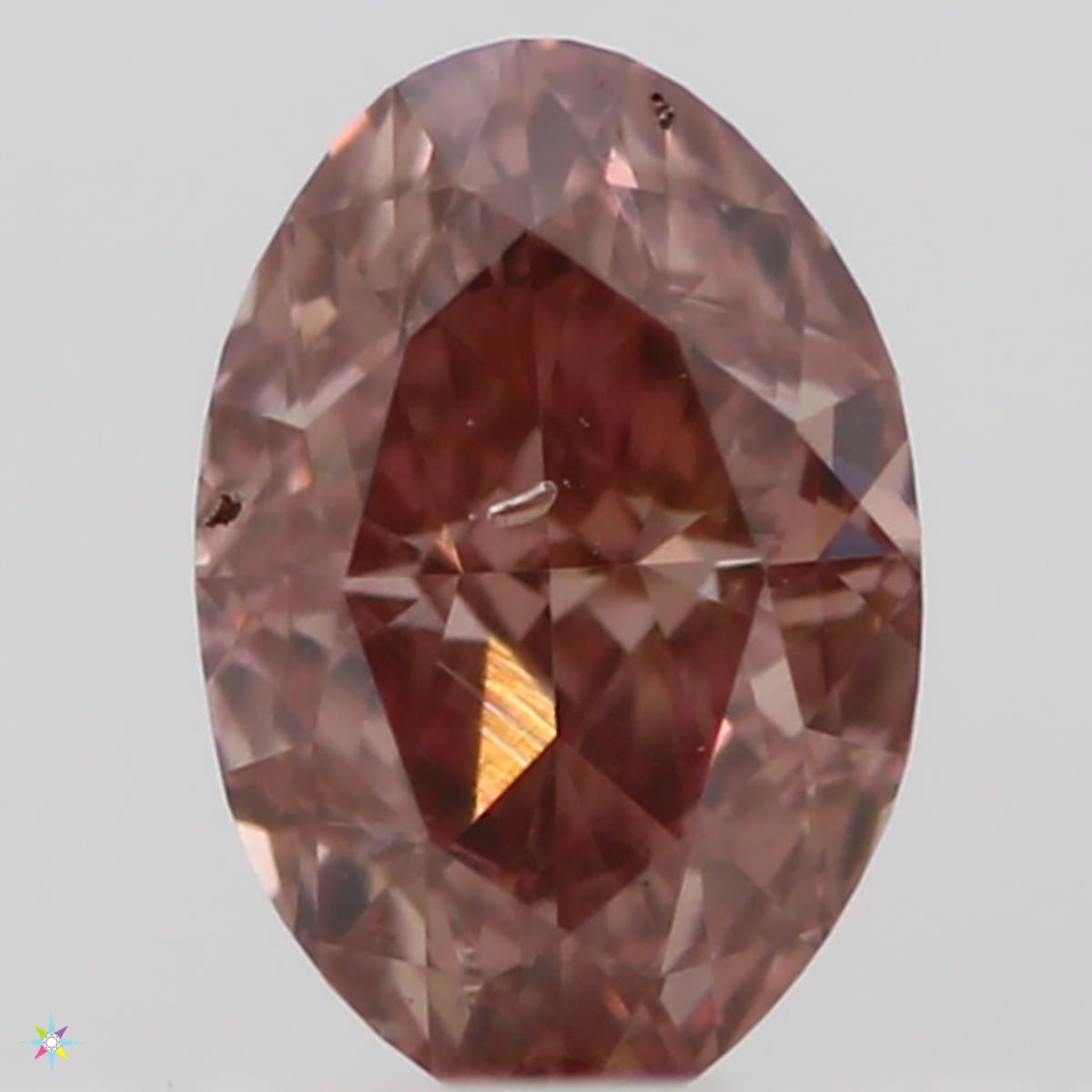 Diament 0.23 ct Fancy Intense Orangey Pink/SI2