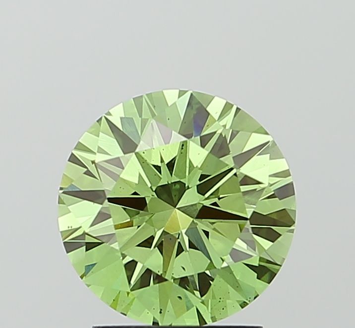 2.04 CT Fancy Vivid Green ROUND