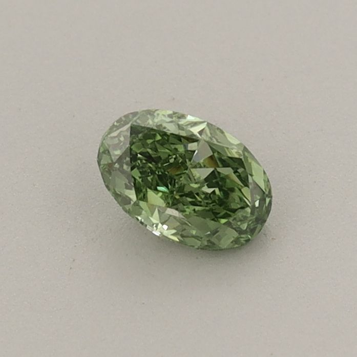 0.32 CT Fancy Vivid Green OVAL