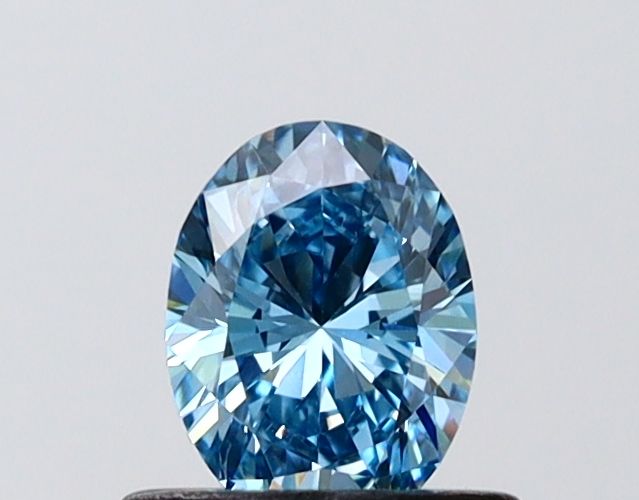 0.52 CT Fancy Vivid Blue OVAL