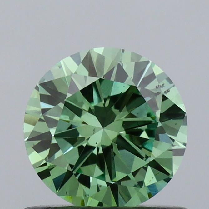 0.61 CT Fancy Vivid Green ROUND
