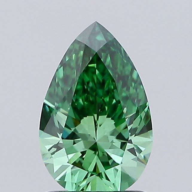 1.03 CT Fancy Vivid Green PEAR