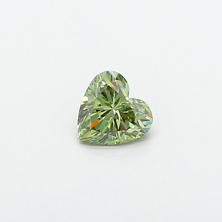 0.57 CT Fancy Vivid Green HEART