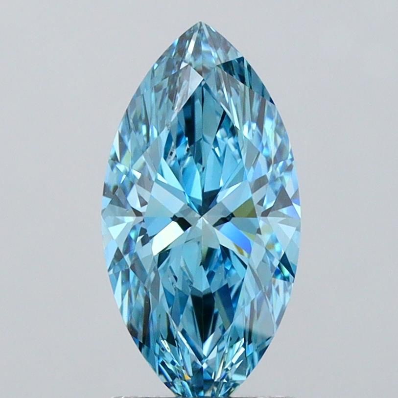 1.79 CT Fancy Vivid Blue MARQUISE