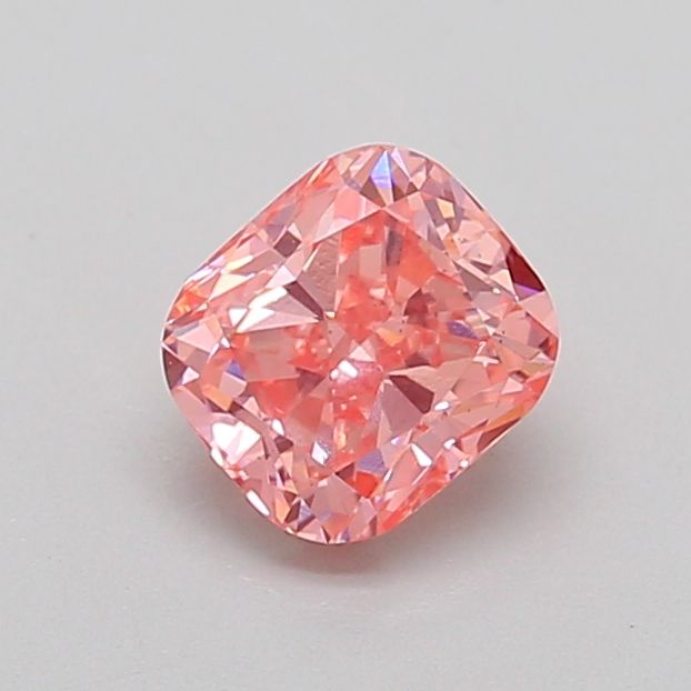 0.84 CT Fancy Vivid Pink CUSHION MODIFIED