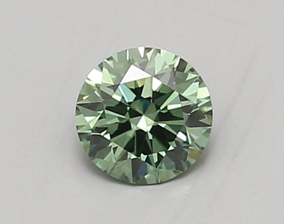0.57 CT Fancy Vivid Green ROUND