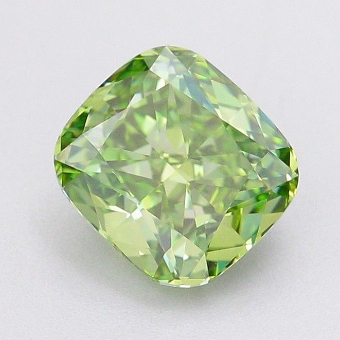 1.54 CT Fancy Vivid Green CUSHION MODIFIED