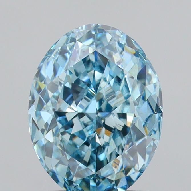 1.52 CT Fancy Vivid Blue OVAL