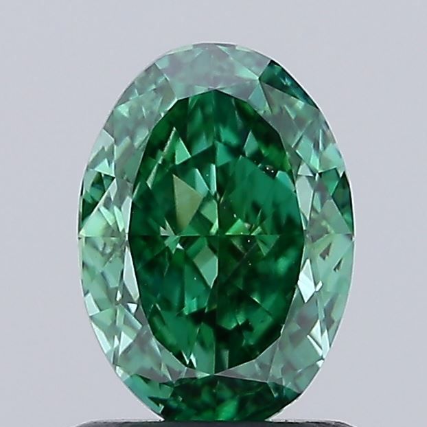1.02 CT Fancy Vivid Green OVAL