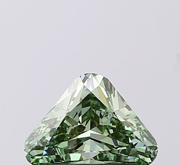 0.78 CT Fancy Vivid Green TRIANGULAR