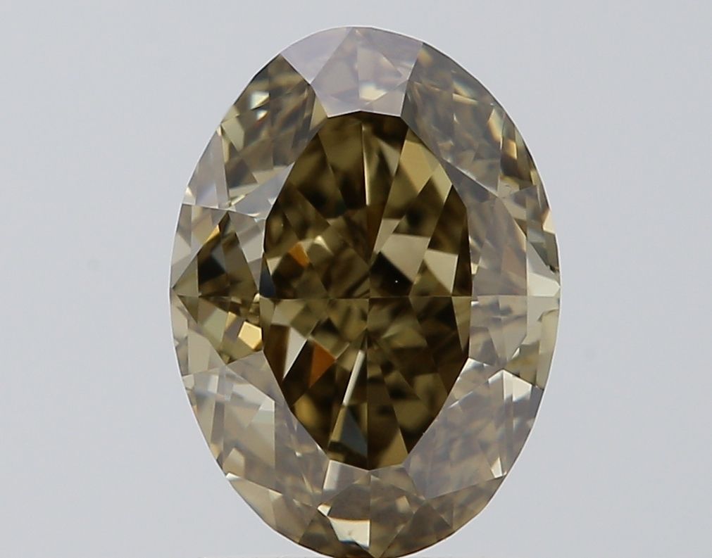 Diament 1.92 ct Fancy Dark Brown Greenish Yellow/VS2