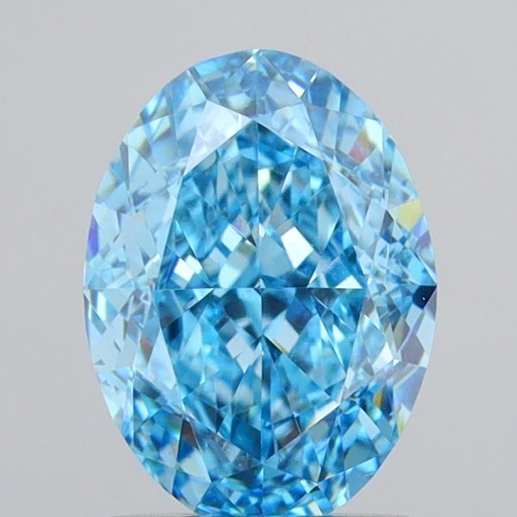 1.55 CT Fancy Vivid Blue OVAL