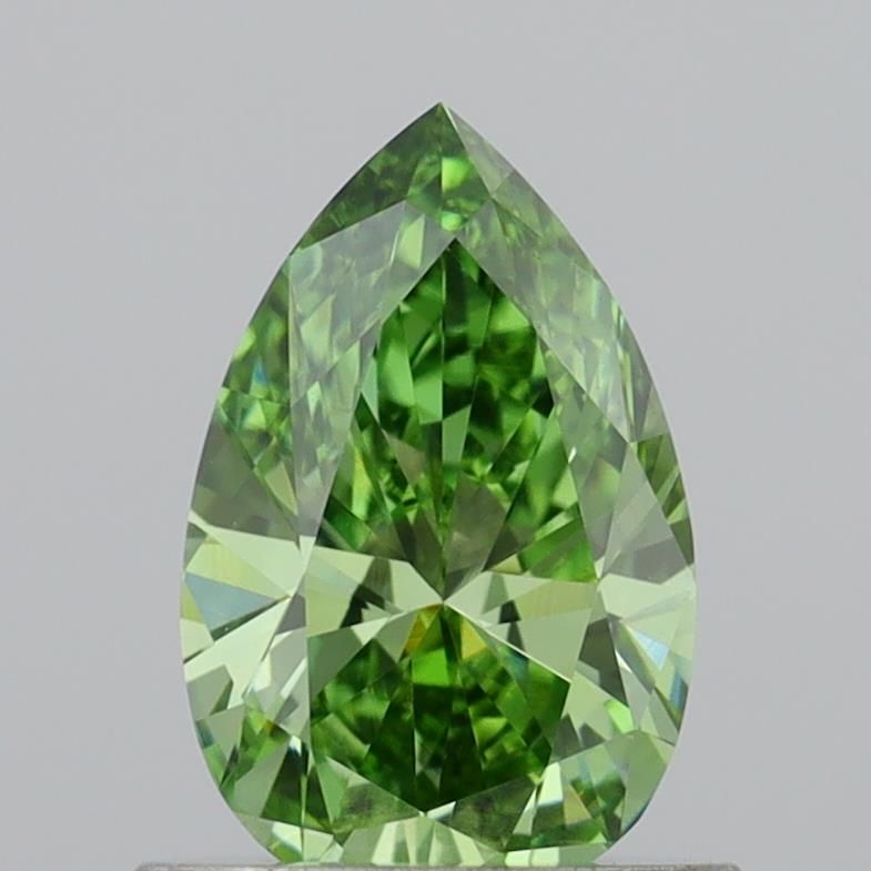 0.78 CT Fancy Vivid Green PEAR