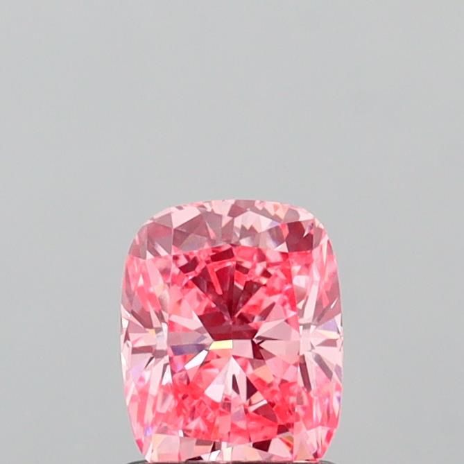 0.94 CT Fancy Vivid Pink CUSHION MODIFIED