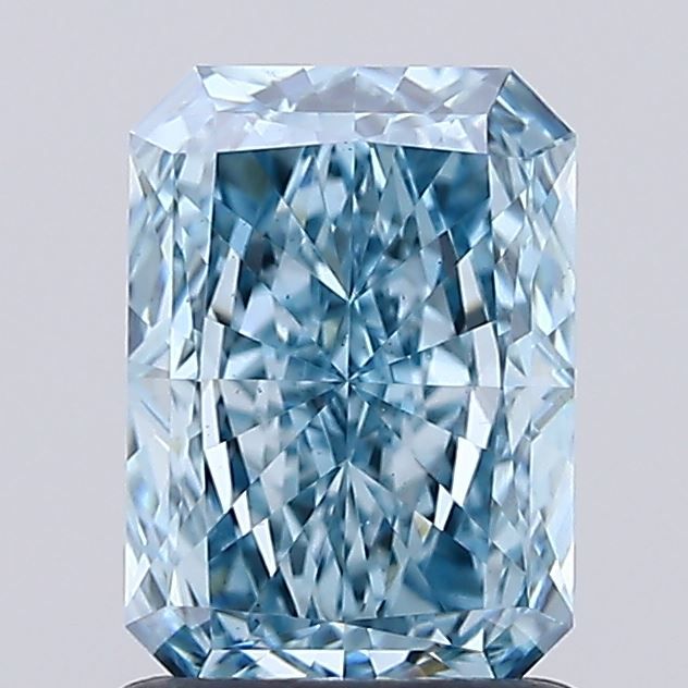 1.26 CT Fancy Vivid Greenish Blue RADIANT