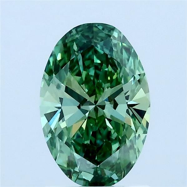 1.02 CT Fancy Vivid Green OVAL