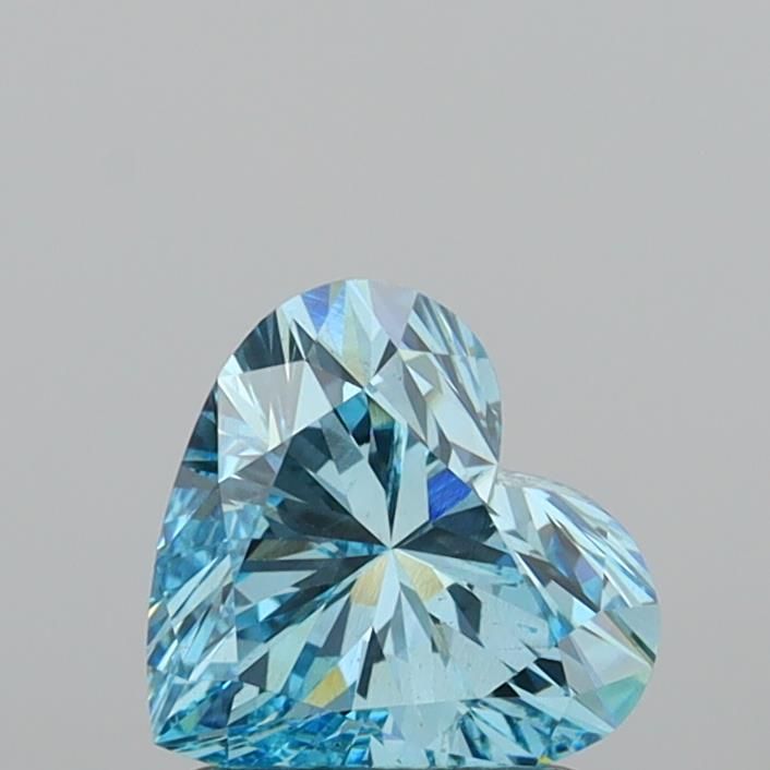 1.56 CT Fancy Vivid Blue HEART