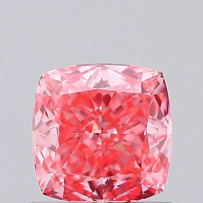 0.75 CT Fancy Vivid Pink CUSHION BRILLIANT