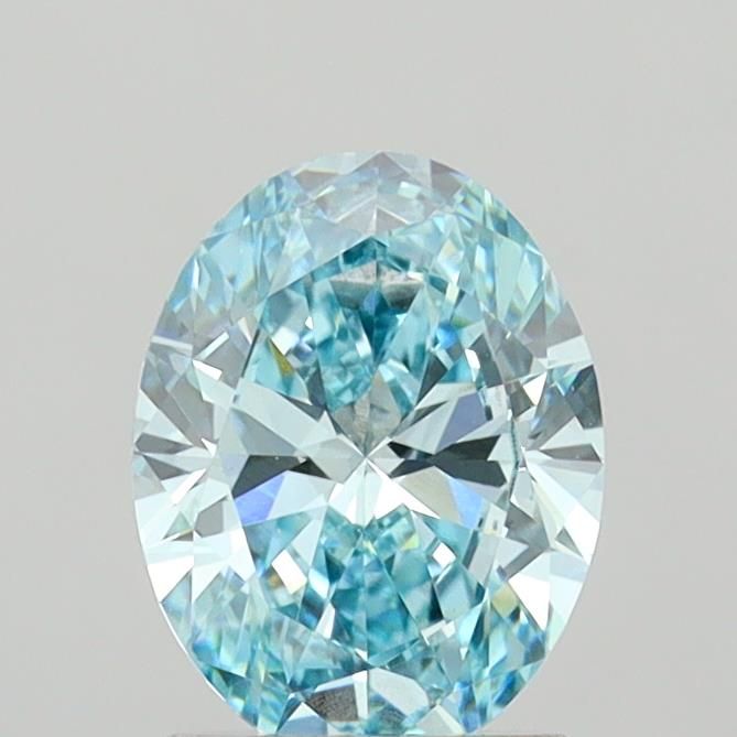 1.74 CT Fancy Vivid Blue OVAL