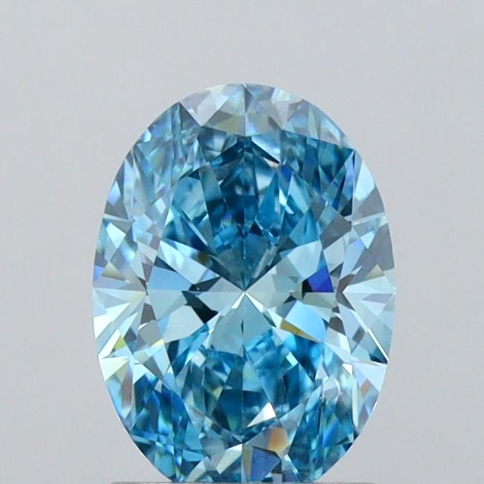 1.71 CT Fancy Vivid Blue OVAL