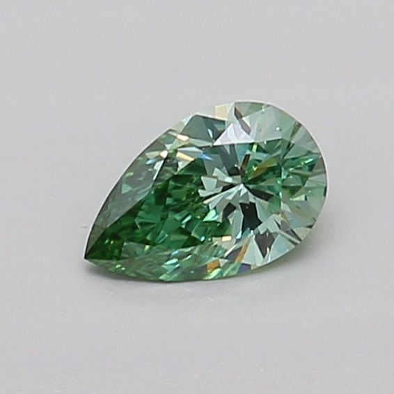 0.32 CT Fancy Vivid Green PEAR
