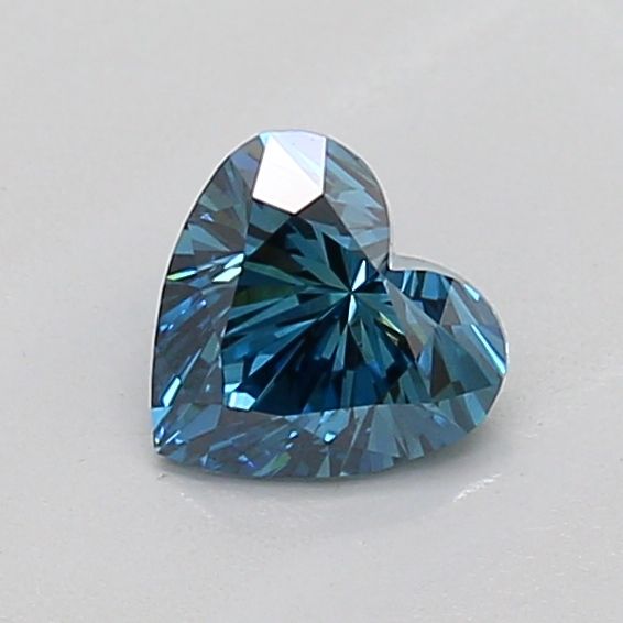 0.52 CT Fancy Vivid Blue HEART